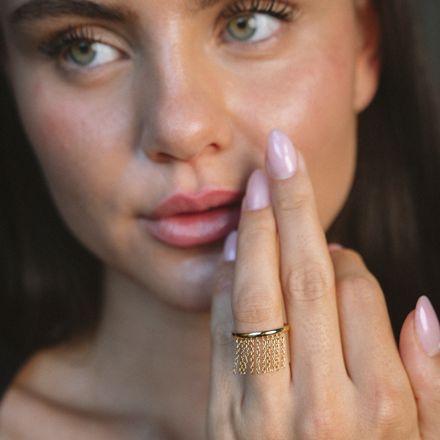 Anillo Fringe Chapado en Oro