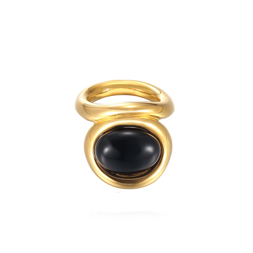 STATEMENT COCKTAIL RING BLACK