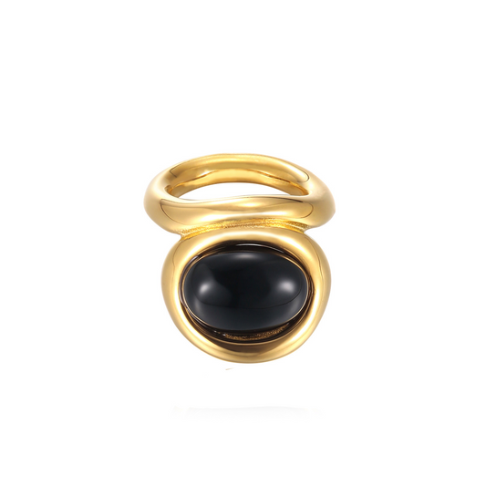 STATEMENT COCKTAIL RING BLACK