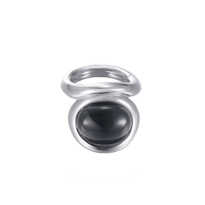 STATEMENT COCKTAIL RING BLACK