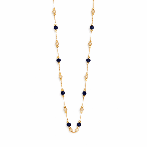 ollar Lulu con Perlas de Piedra Midnight