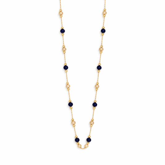 ollar Lulu con Perlas de Piedra Midnight