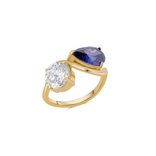 Anillo Cobalt Chapado en Oro