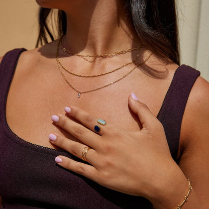 Anillo Envolvente Aguamarina