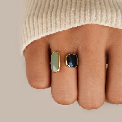Anillo Envolvente Aguamarina