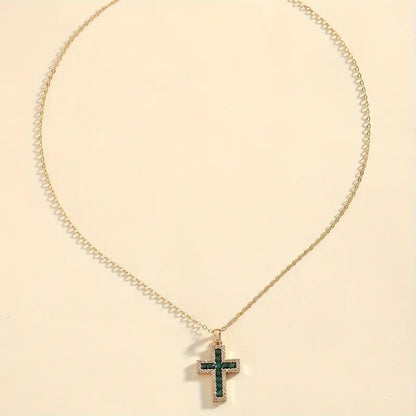 Colgante Cruz Esmeralda Alena