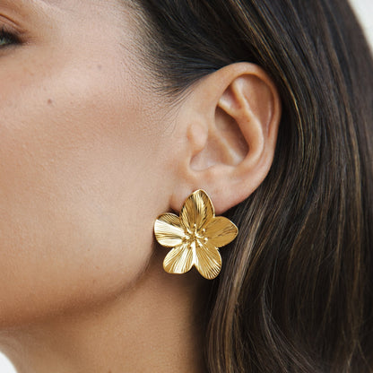 Pendientes flor de oro