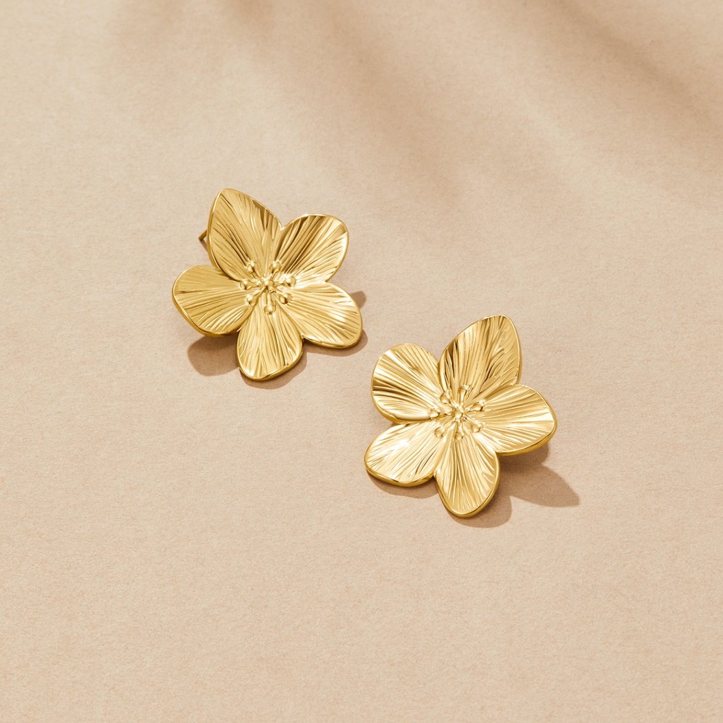 Pendientes flor de oro