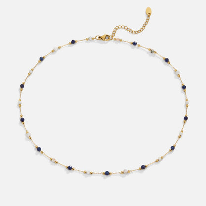 ollar Lulu con Perlas de Piedra Midnight