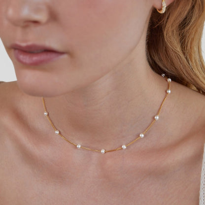 Collar Nura Perla en Oro de 18K